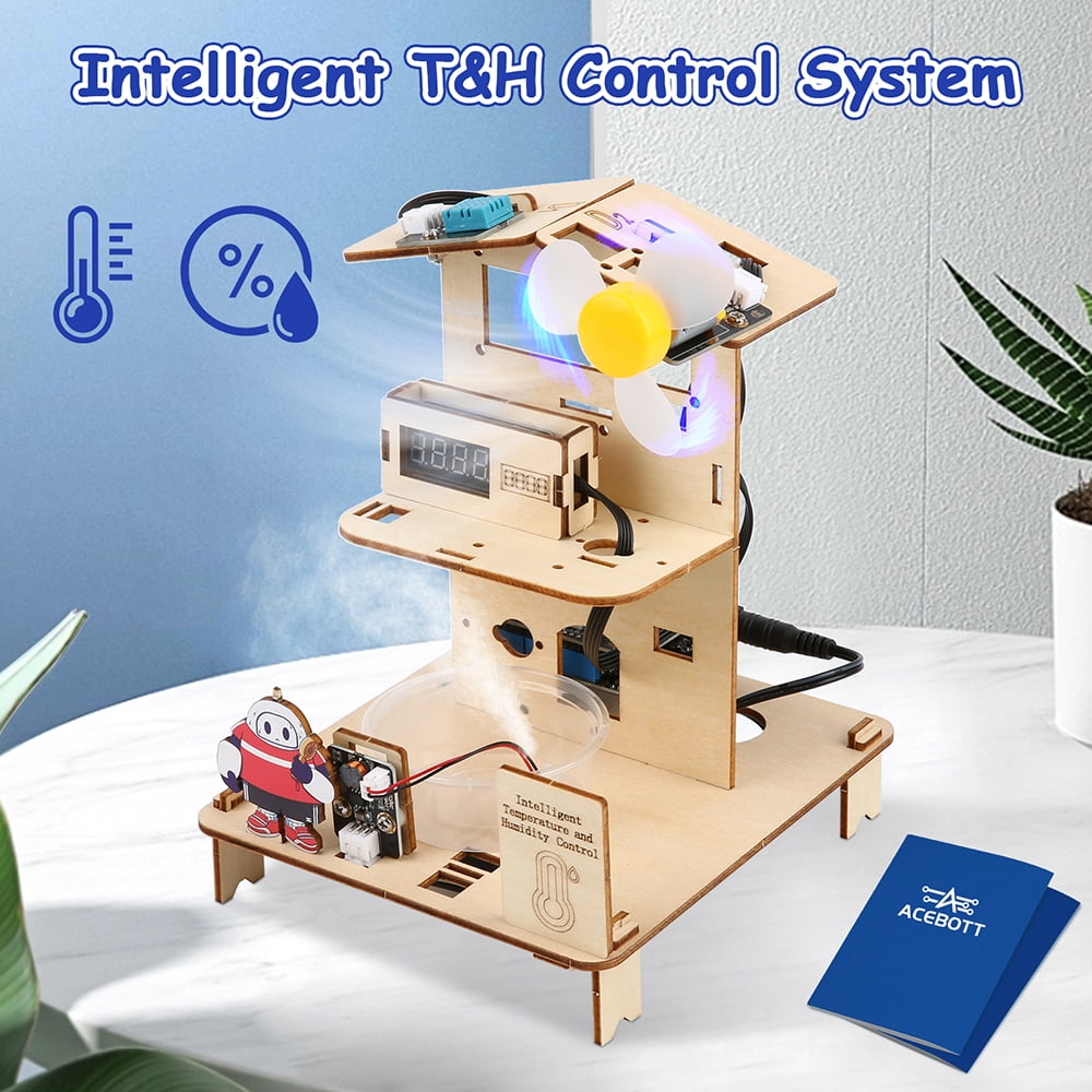 ACEBOTT 3-in-1 Smart Home STEM Education Kit (ESP32-Based, Arduino-Compatible).