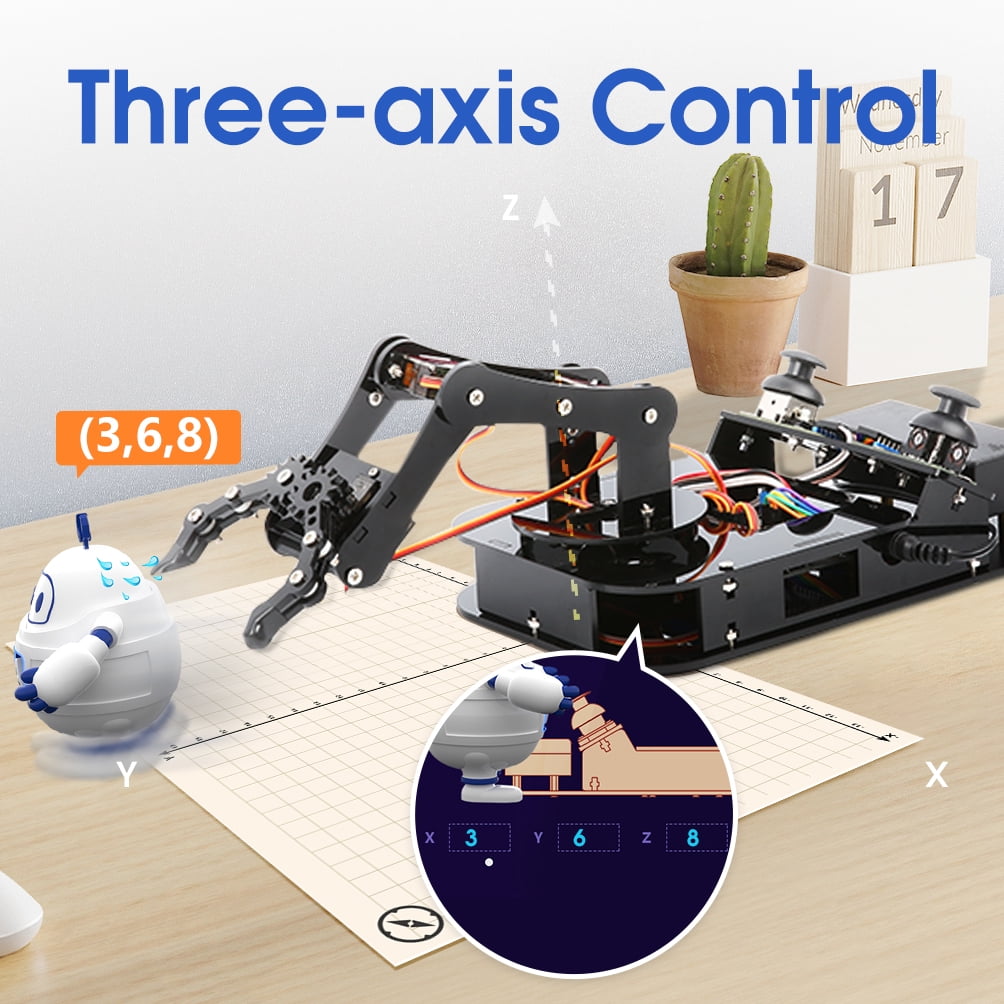 ACEBOTT 4-DOF Programmable Robotic Arm Kit (ESP32, Arduino-Compatible.