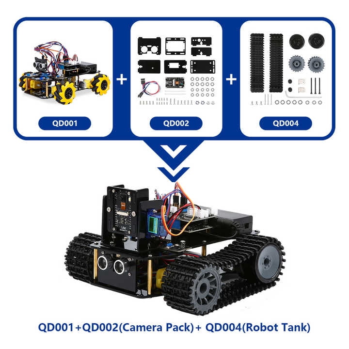ACEBOTT ESP32 Programmable Robotics Kit – Autonomous Vehicle, Solar Tracker, and Robotic Arm for STEM Learning.