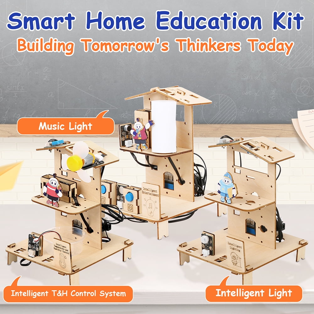 ACEBOTT 3-in-1 Smart Home STEM Education Kit (ESP32-Based, Arduino-Compatible).