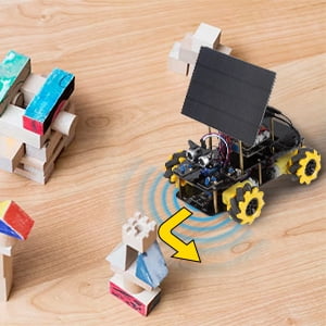 ACEBOTT 4WD Smart Robot Car Kit with ESP32 | Solar-Powered, Arduino-Compatible STEM Platform.