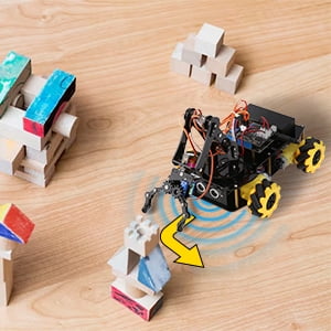 ACEBOTT 4WD Mecanum Robot Arm Car Kit – Programmable STEM Platform with ESP32 | Arduino-Compatible.
