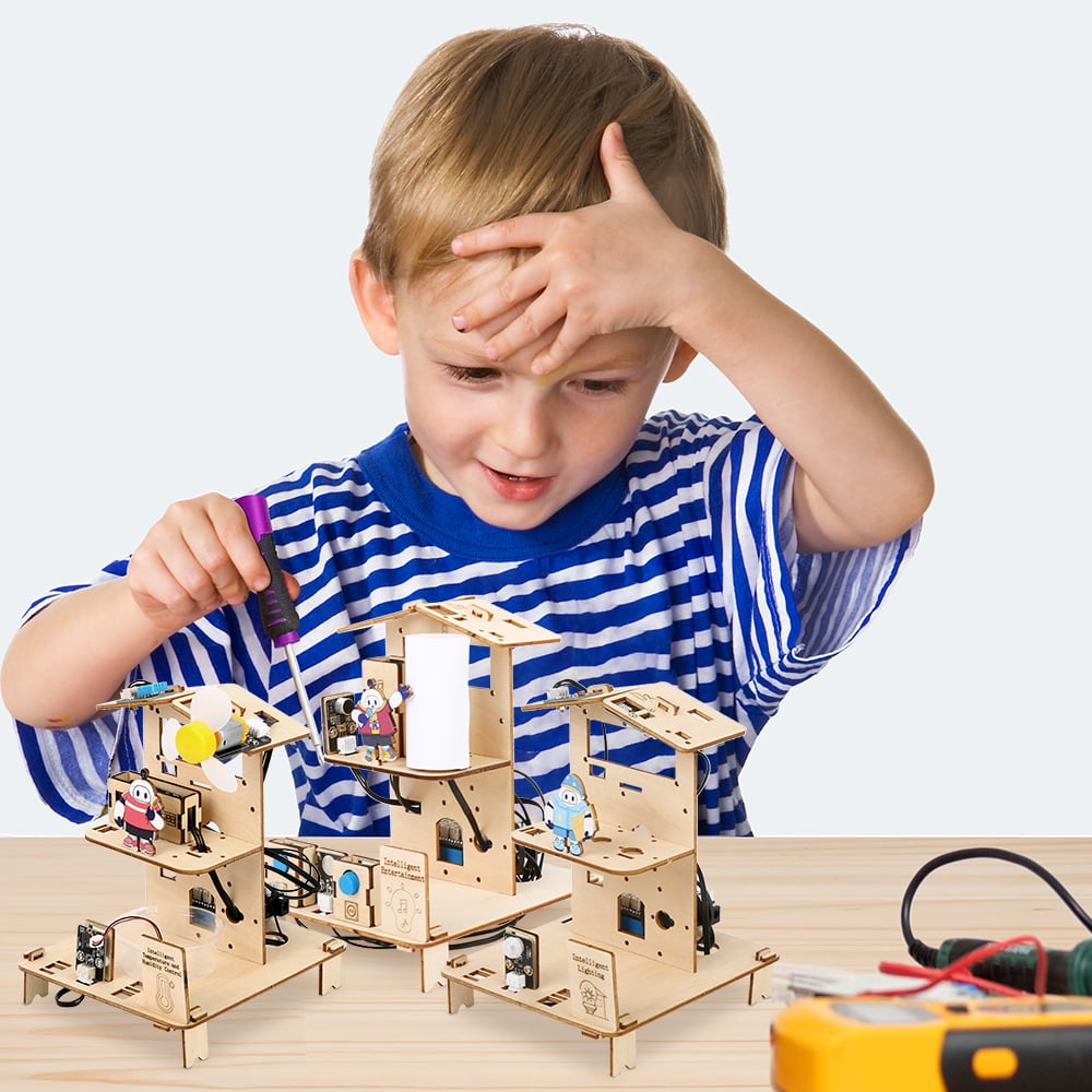 ACEBOTT 3-in-1 Smart Home STEM Education Kit (ESP32-Based, Arduino-Compatible).
