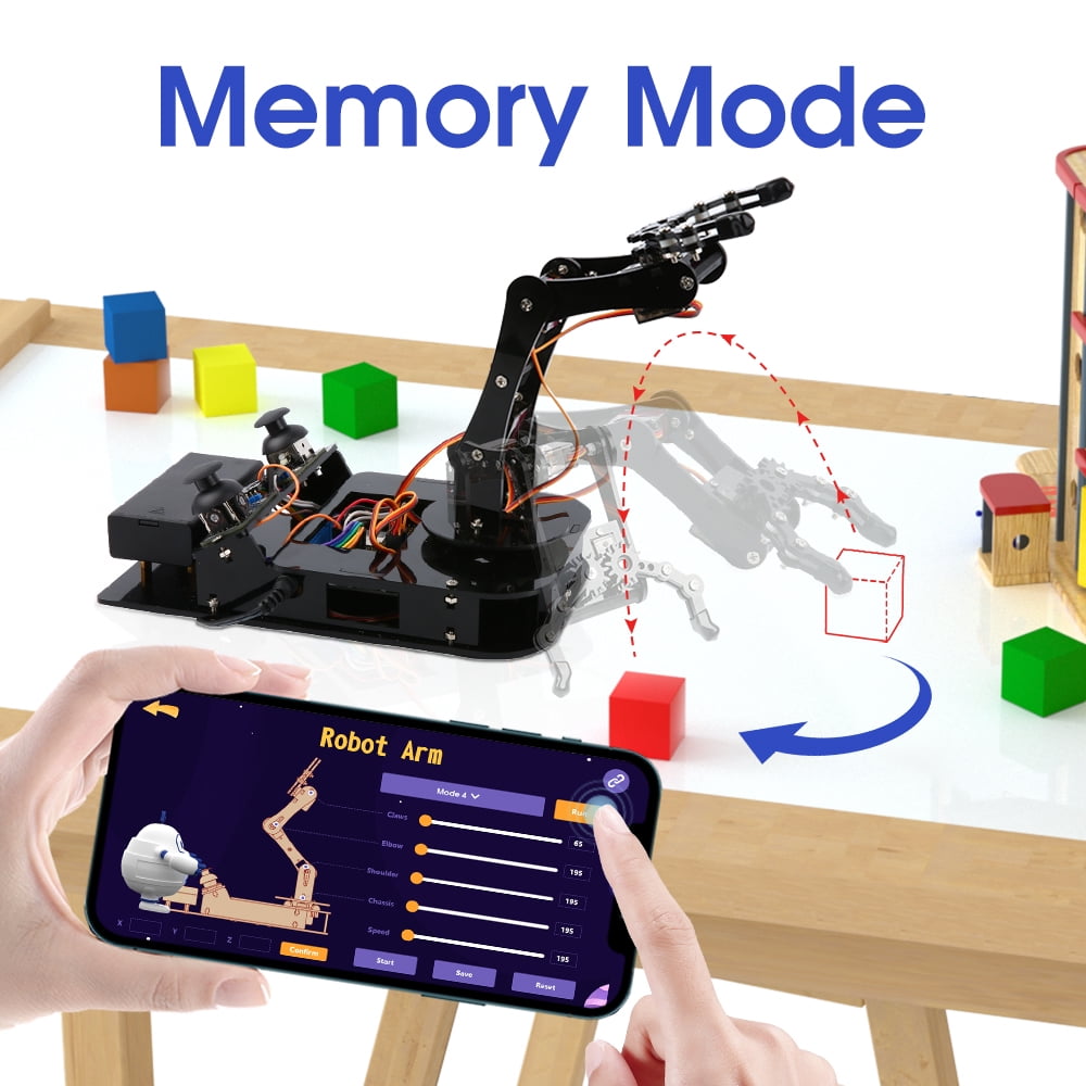 ACEBOTT 4-DOF Programmable Robotic Arm Kit (ESP32, Arduino-Compatible.
