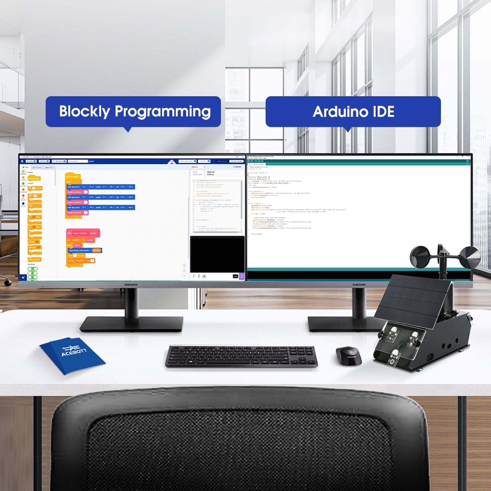 ACEBOTT IoT Weather Station Starter Kit – ESP32-Based Environmental Monitoring System.