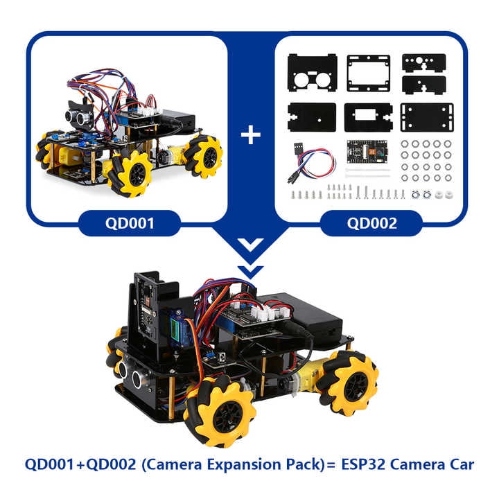 ACEBOTT ESP32 Programmable Robotics Kit – Autonomous Vehicle, Solar Tracker, and Robotic Arm for STEM Learning.