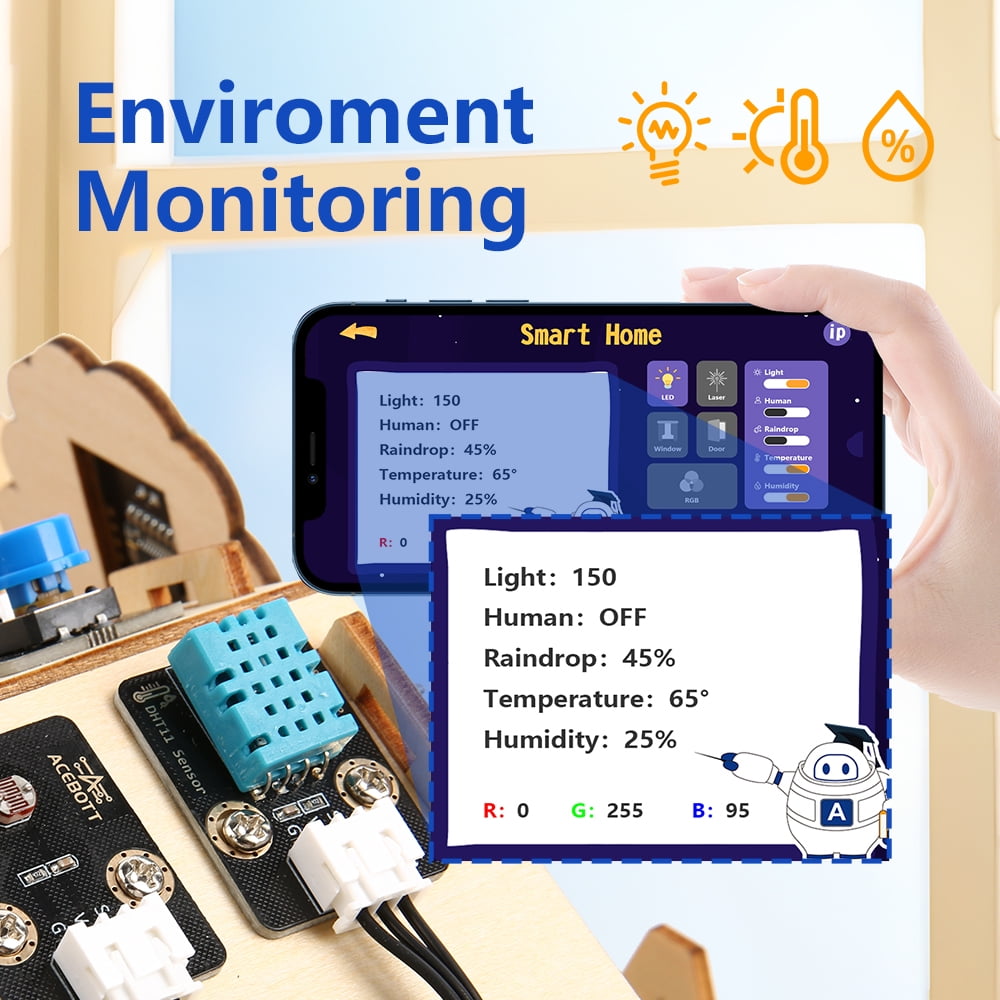 ACEBOTT ESP32 Smart Home IoT Starter Kit – Arduino-Compatible Educational Platform.
