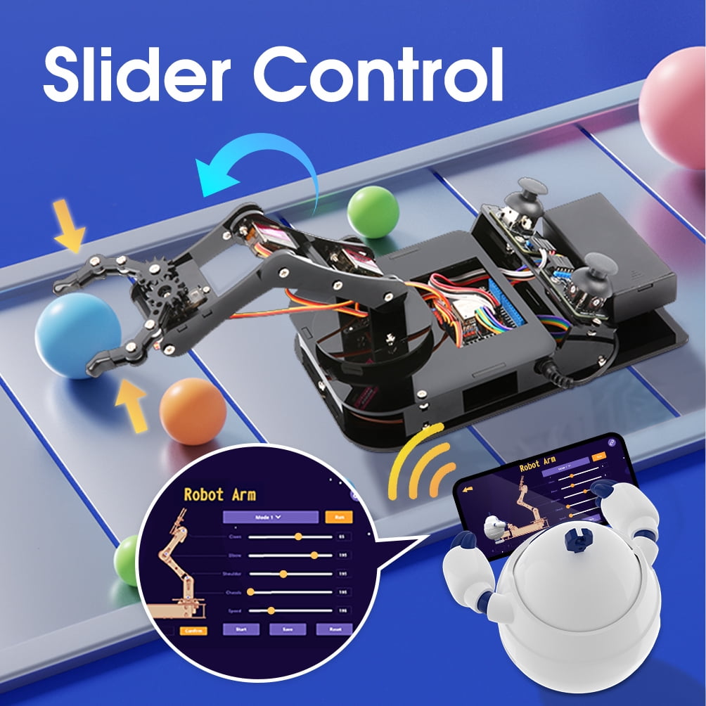 ACEBOTT 4-DOF Programmable Robotic Arm Kit (ESP32, Arduino-Compatible.